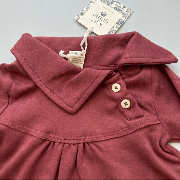 NWT Kate Quinn sangria long sleeve lounge dress size 6-12 months - Picture 6 of 9